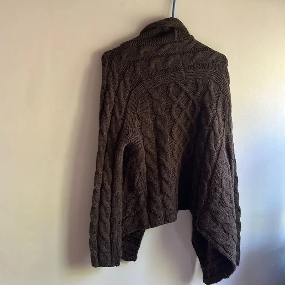 WOMENS XL CABLE KNIT ESPIRIT CARDIGAN VINTAGE